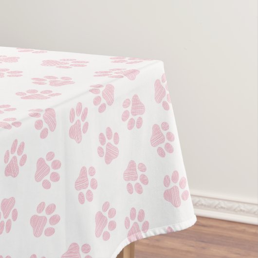 Doodle Paws, Hundepuws, Baby Pink Paws Tischdecke (Beispiel)