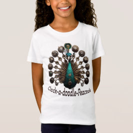 Doodle-Peacock-Uhr T-Shirt