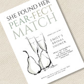 Doodle Pear-fect Match Bridal Shower Einladung