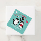 Doodle Penguin Valentine Geschenkanhänger (Beispiel)