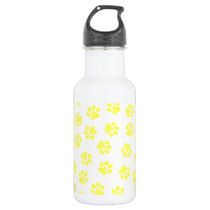 Doodle Pfoten, Hundepfoten, gelbe Pfoten Edelstahlflasche