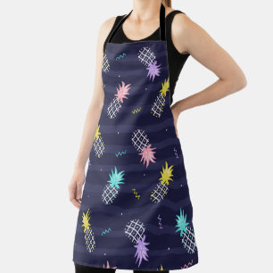 Doodle Pineapel Fruit Pattern Schürze