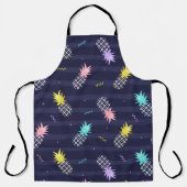 Doodle Pineapel Fruit Pattern Schürze (Vorderseite)