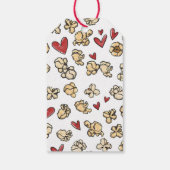 Doodle Popcorn Valentine Tag Geschenkanhänger (Rückseite)