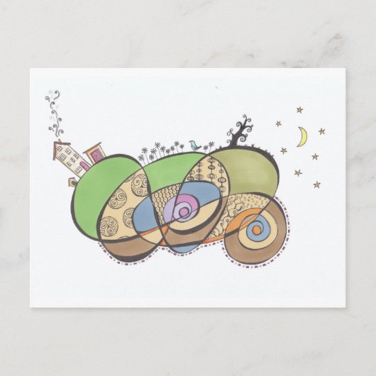 Doodle Postkarte (Vorderseite)