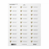 Doodle Potted Plant Botanical Return Address (Vorne)