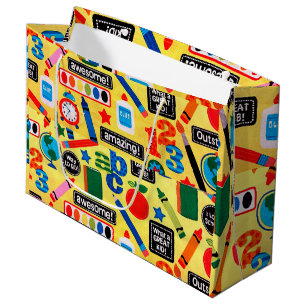 Doodle Preschool Art Teacher Good End of Year Teac Große Geschenktüte