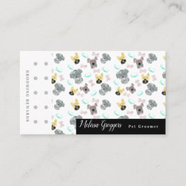 Doodle Puppies Pet Groomer Logos Belohnung Visitenkarte