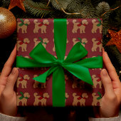 Doodle Puppy Dodge Weihnachtsfeiertag Geschenkpapier
