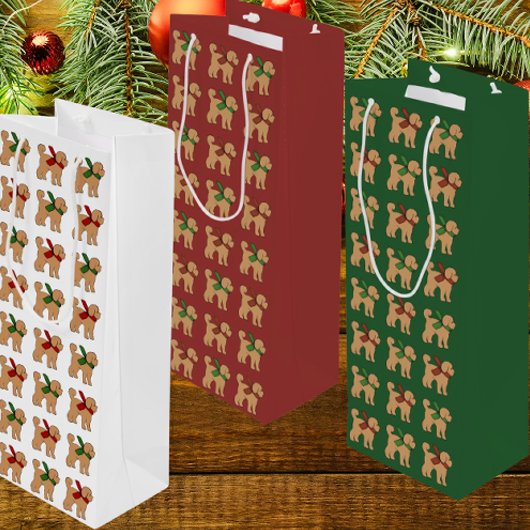 Doodle Puppy Dodge Weihnachtsfeiertag Mittlere Geschenktüte