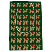 Doodle Puppy Dodge Weihnachtsfeiertag Mittlere Geschenktüte (Vorderseite)