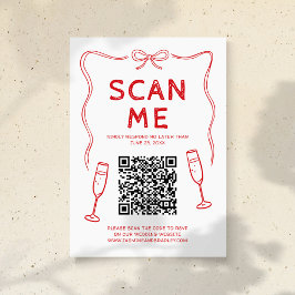 Doodle QR Code Wedding Begleitkarte
