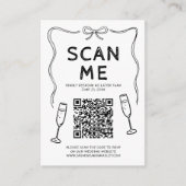 Doodle QR Code Wedding Begleitkarte (Vorderseite)