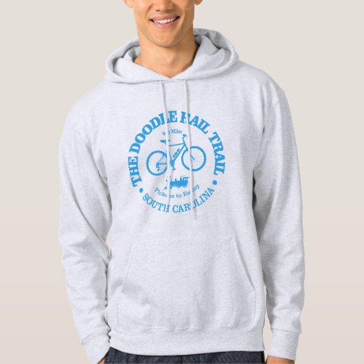 Doodle Rail Trail (Radfahren) Hoodie (Vorderseite)