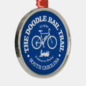 Doodle Rail Trail (Radfahren) Ornament Aus Metall (Rechts)