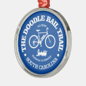 Doodle Rail Trail (Radfahren) Ornament Aus Metall (Links)