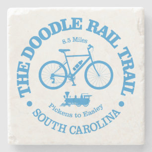 Doodle Rail Trail (Radfahren) Steinuntersetzer