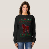 Doodle Red Kariert Buffalo Funny Ugly Christmas Sw Sweatshirt (Vorne ganz)