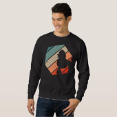 Doodle Retro Vintag Hund Übergepäck Sweatshirt (Vorne ganz)