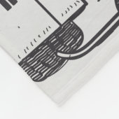 Doodle Robot Illustrator Zeichnend Fleecedecke (Ecke)