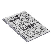 Doodle-Roboter-Element, Illustrator-Linie Werkzeug Notizblock (Rechte Seite)
