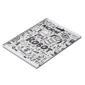 Doodle-Roboter-Element, Illustrator-Linie Werkzeug Notizblock (Linke Seite)