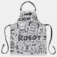 Doodle-Roboter-Element, Illustrator-Linie Werkzeug