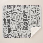 Doodle-Roboter-Element, Illustrator-Linie Werkzeug Sherpadecke (Vorderseite (Horizontal))