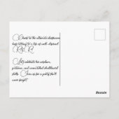 Doodle Ruhestand moderne Blume schwarz Postkarte (Rückseite)