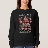 Doodle Russian Christmas Tree Sweater, Hoodie 2023 (Vorderseite)