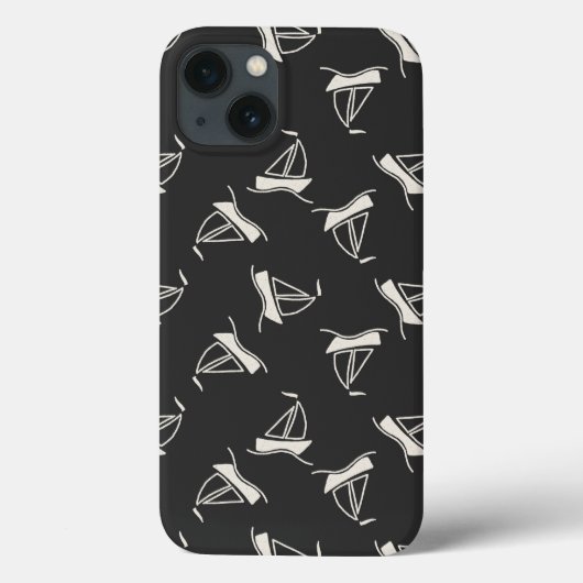 Doodle Sailboat Pattern Case-Mate iPhone Hülle (Rückseite)