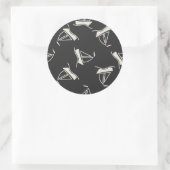 Doodle Sailboat Pattern Runder Aufkleber (Tasche)