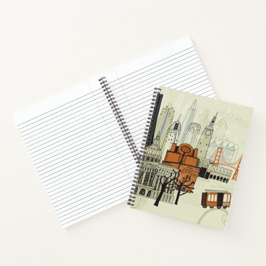 Doodle San Francisco Scene Notizblock (Innenseite)