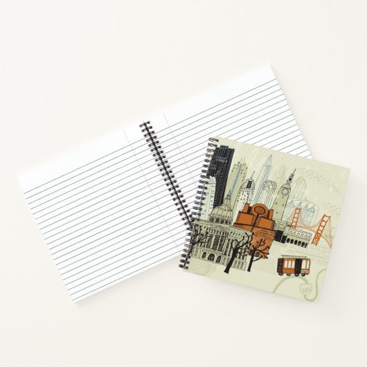 Doodle San Francisco Scene Notizblock (Innenseite)