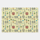 Doodle San Francisco Wrapping Paper Set 3 Geschenkpapier Set (Vorderseite 2)