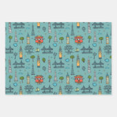 Doodle San Francisco Wrapping Paper Set 3 Geschenkpapier Set (Vorderseite)