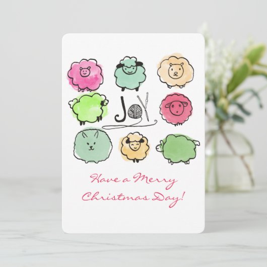 Doodle Schafangora Strickfaser Weihnachten (Stehend Vorderseite)