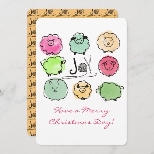 Doodle Schafangora Strickfaser Weihnachten (Vorne/Hinten)