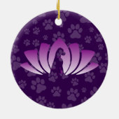 Doodle-Schmuck (Om-Logo) Keramik Ornament (Hinten)