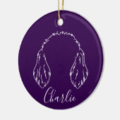 Doodle-Schmuck (Pfotenabdrücke) Keramik Ornament (Links)