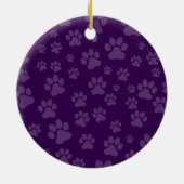Doodle-Schmuck (Pfotenabdrücke) Keramik Ornament (Hinten)