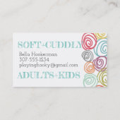 Doodle-Schreiber-Visitenkarte Visitenkarte (Rückseite)