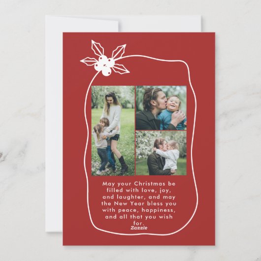 Doodle Scribble Weihnachten 4 Foto Handgezeichnet (Rückseite)