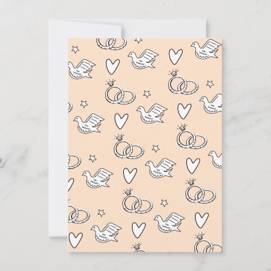 Doodle Sketch Charcuterie Board Brautparty Einladung (Rückseite)