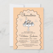 Doodle Sketch Charcuterie Board Brautparty Einladung (Vorderseite)