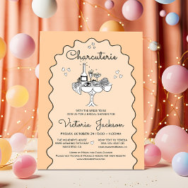 Doodle Sketch Charcuterie Board Brautparty Einladung