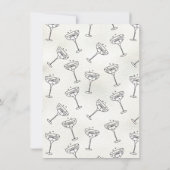 Doodle Sketch Cherub Funky Save the Date Arch Einladung (Rückseite)