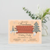 Doodle Sketch Friendsmas Holiday Party Einladung (Stehend Vorderseite)