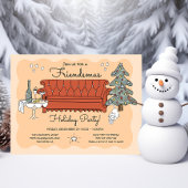 Doodle Sketch Friendsmas Holiday Party Einladung