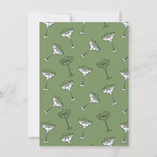 Doodle Sketch Funky Champagne Wedding Einladung (Rückseite)